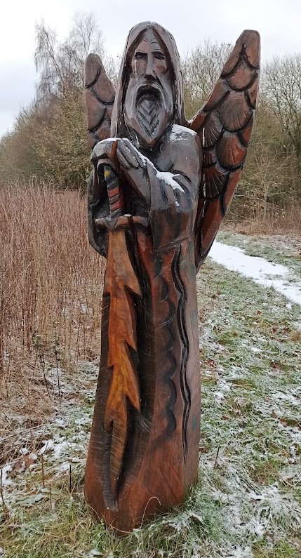 Wooden Angel sculpture