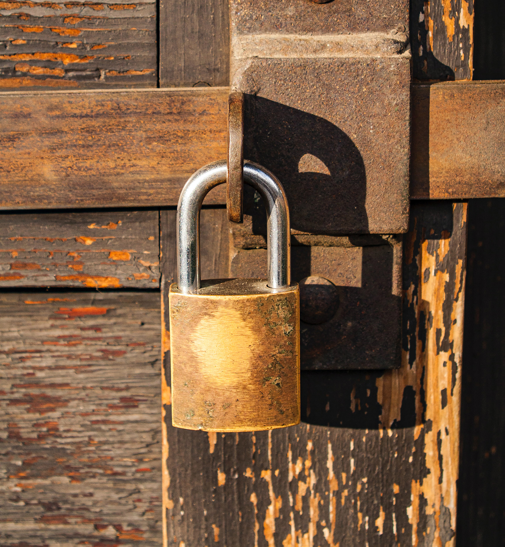 Locked padlock